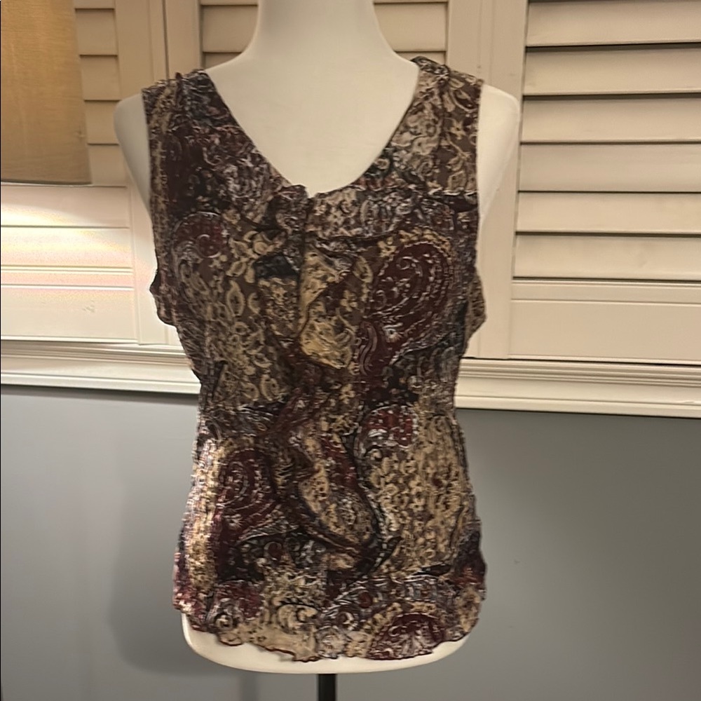 Reitman’s Petite M Paisley Sleeveless Top - Multicolor